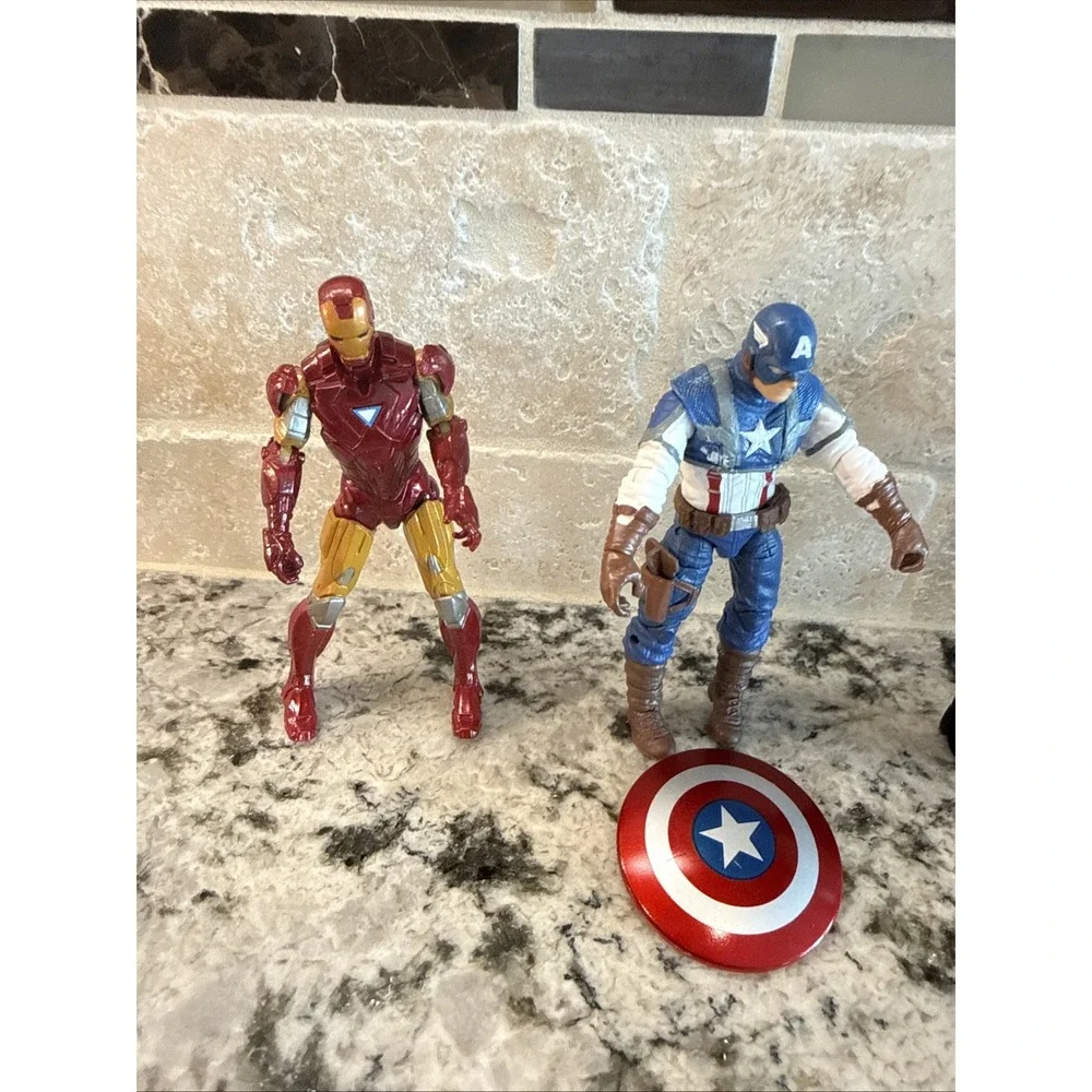 6 Marvel Universe Figure Lot Hulk Ironman, Caption America 4
